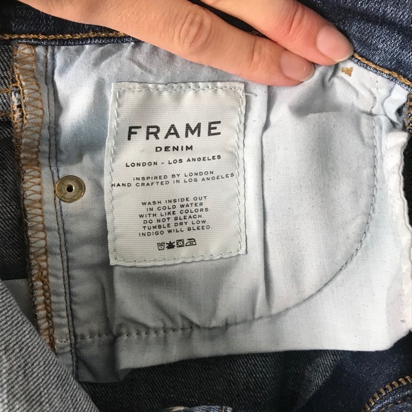 FRAME Denim Le Skinny De Jeanne Shredded Raw Size 28 - Picture 10 of 11
